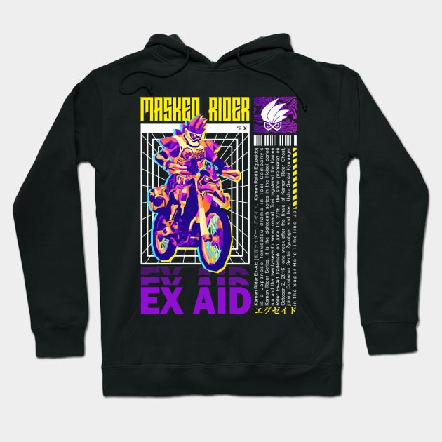 Kamen Rider Ex Aid Streetwear design Hoodie by desilutfiaa